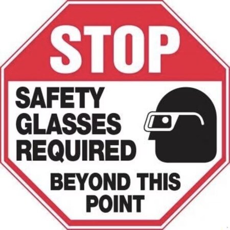 Accuform STOP SAFETY SIGN SAFETY GLASSES MPPE920XP MPPE920XP